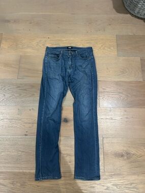 PAIGE Men's Straight-Leg Jeans in Dark Blue Wash